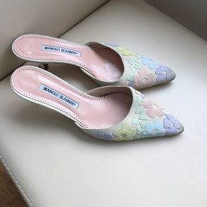 Manolo Blahnik mules.